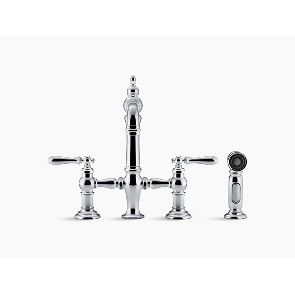 Kohler Artifacts® Bridge Faucet with Side Spray & Reviews Wayfair